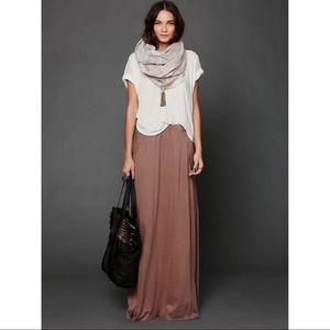 Free people tan hippie skirt
